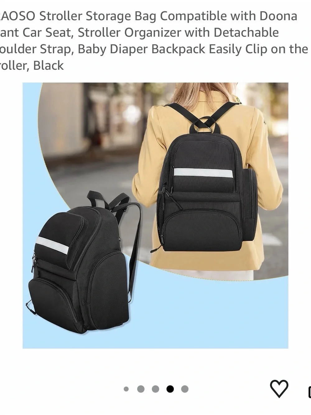 Car seat Stroller Storage diaper bag